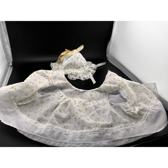 Cabbage‎ Patch Kids Preemie Doll Coleco White Yellow Tulip Bonnet And Dress READ - Picture 14 of 14